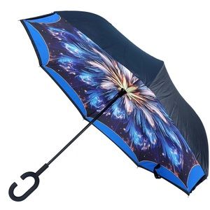 Galaxy Flower Double Layer Inverted Umbrella